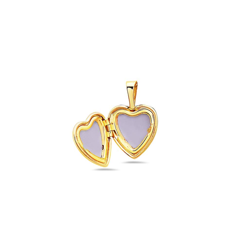 14K GOLD STARBURST HEART LOCKET