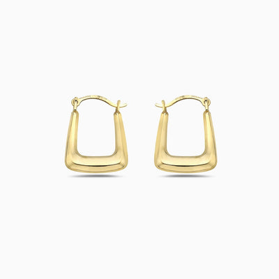 14K GOLD SQUARE HOOP  EARRINGS