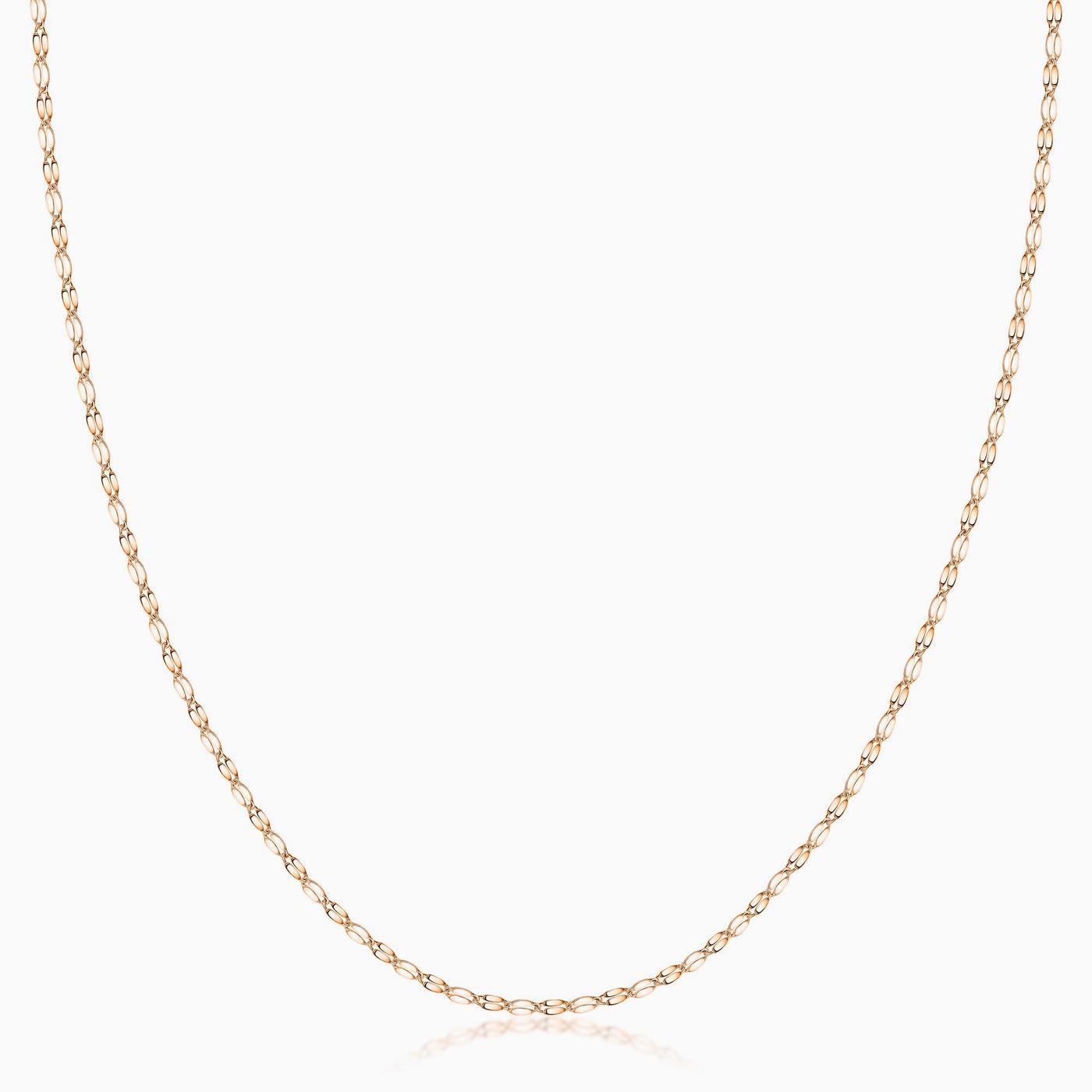 14K Gold Diamond Cut Mirror Chain