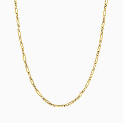 10K Gold 1+1 Anchor Chain Necklace