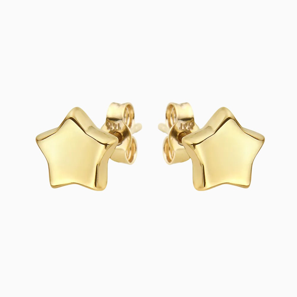 14K GOLD STAR STUDS