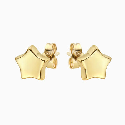 14K GOLD STAR STUDS