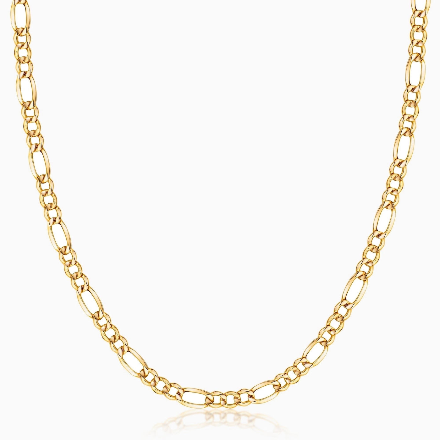 14K Gold Figaro Chain Necklaces for Men