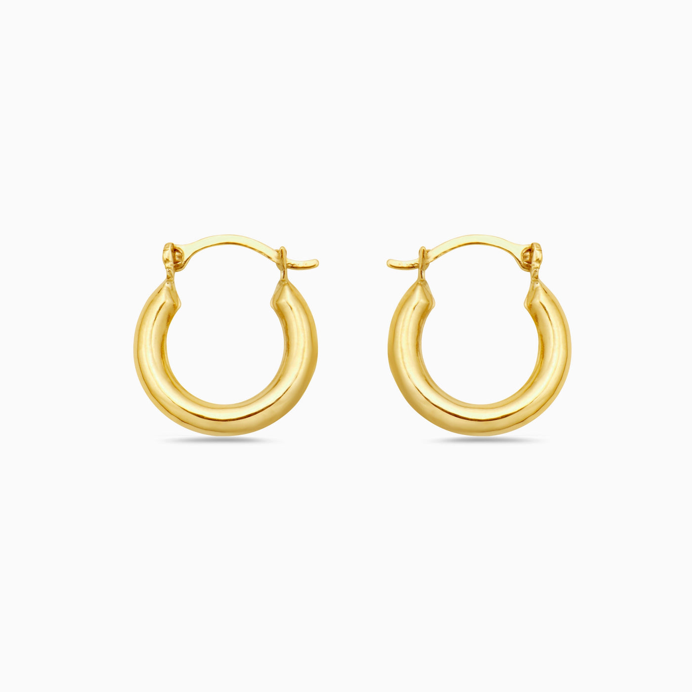 14K Gold Baby Shrimp hoop earrings