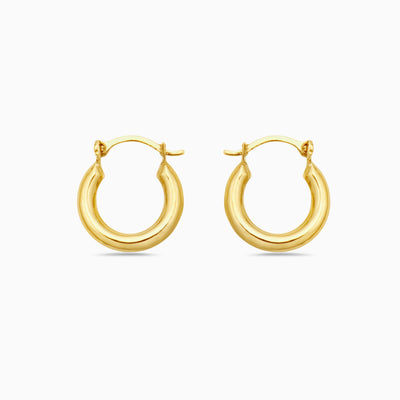 14K Gold Baby Shrimp hoop earrings