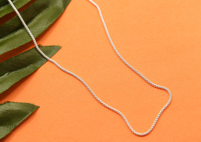 SILVER POPCORN  NECKLACE