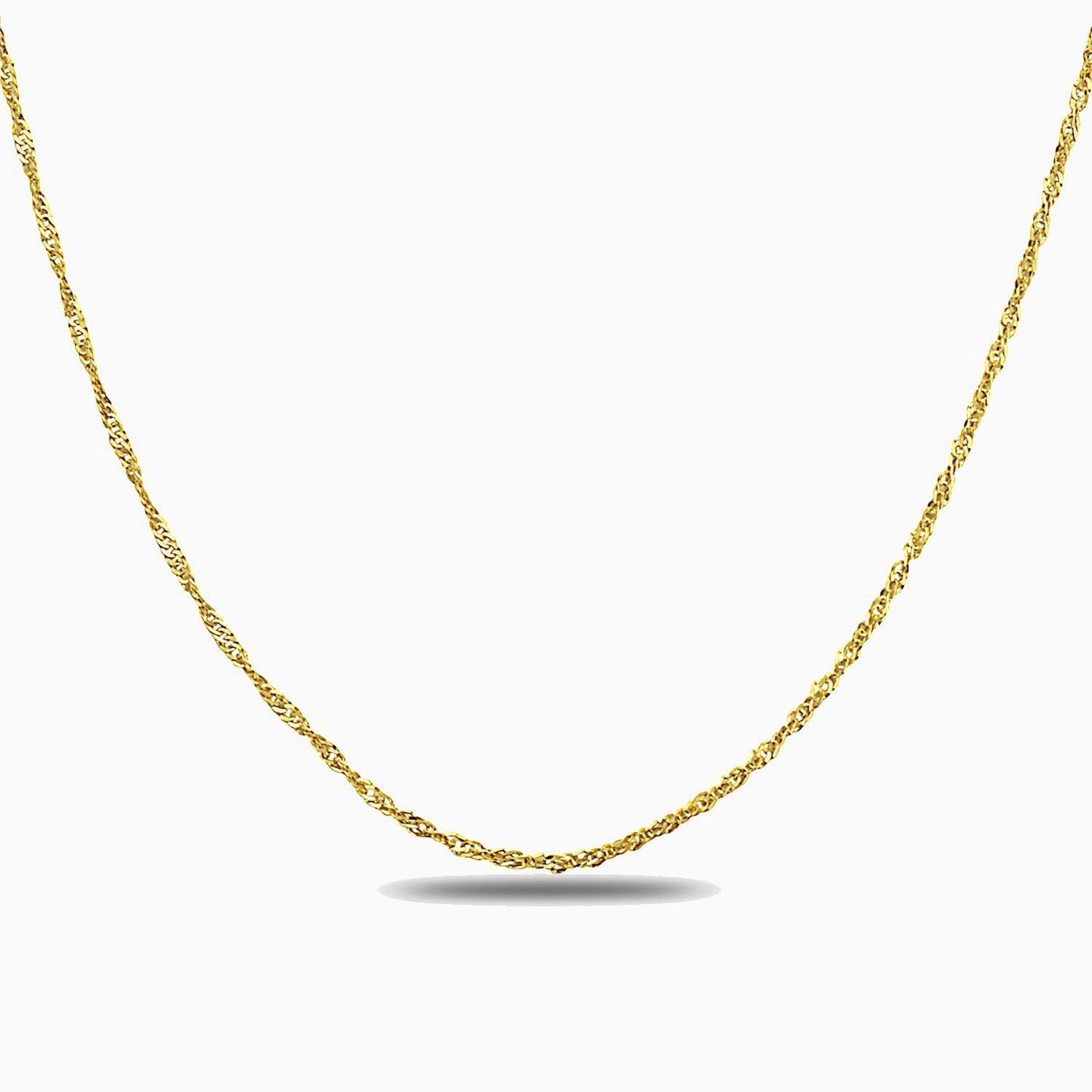 18K Gold 1.8MM Singapore Chain Necklace