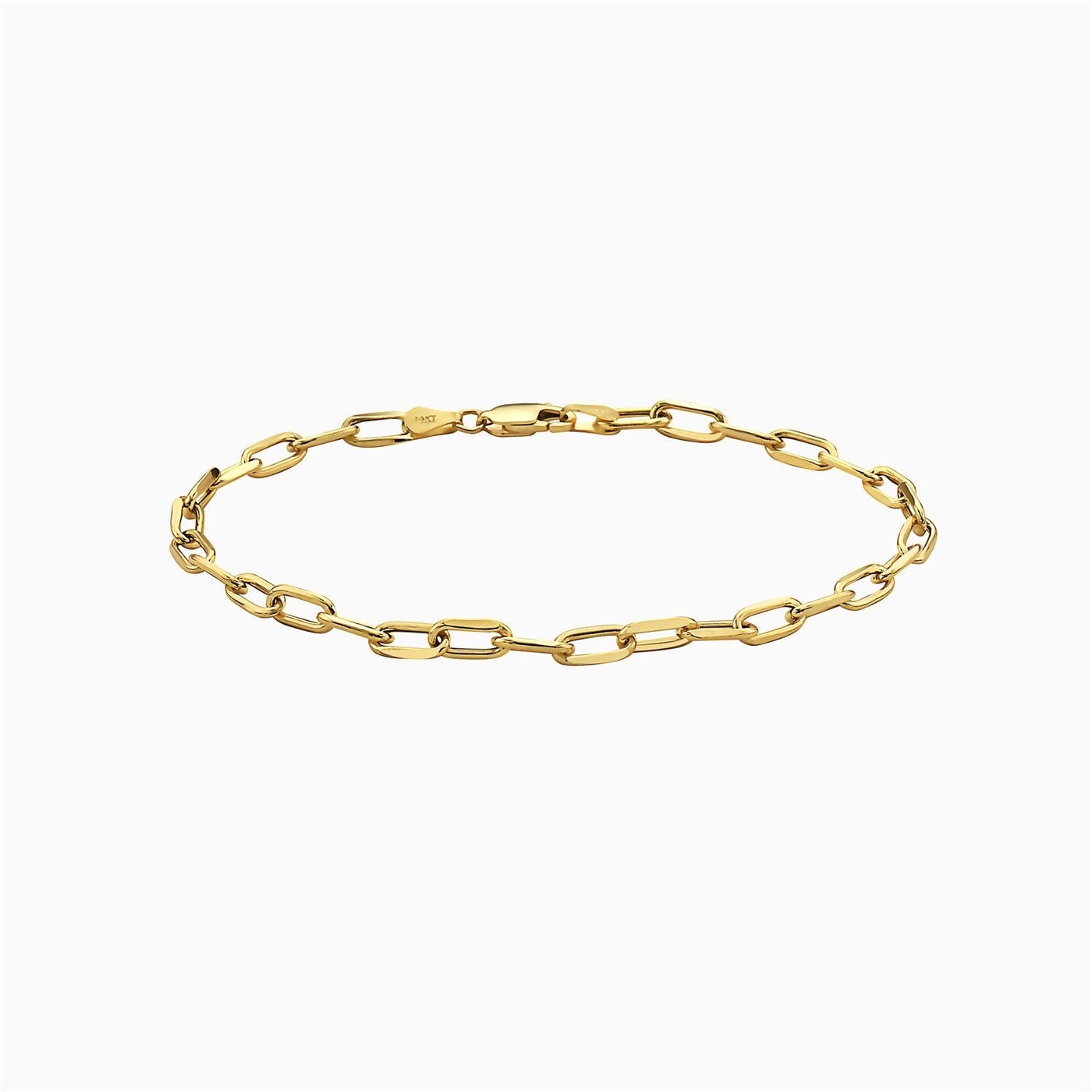 14K GOLD PAPERCLIP CHAIN BRACELET