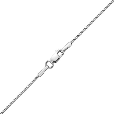 DAINTY SILVER FRANCO SQUARE BOX NECKLACE