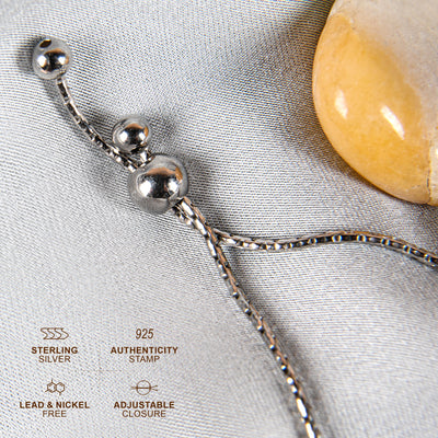 Silver DC Ball Twisted Coreana Adjustable Bracelet