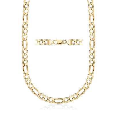 14K Gold Figaro Chain Necklaces