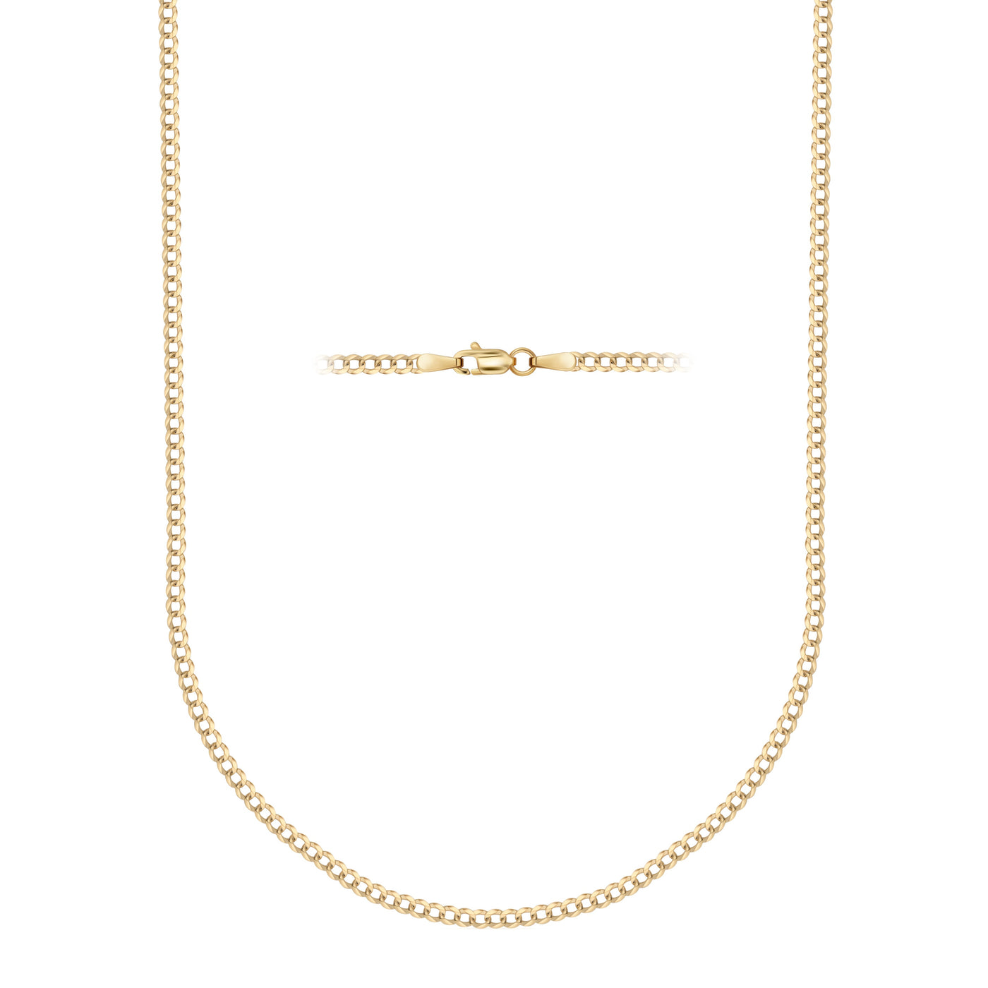 14K Gold Cuban/Curb Chain Necklaces