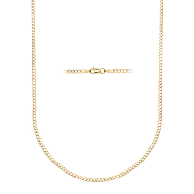 14K Gold Cuban/Curb Chain Necklaces