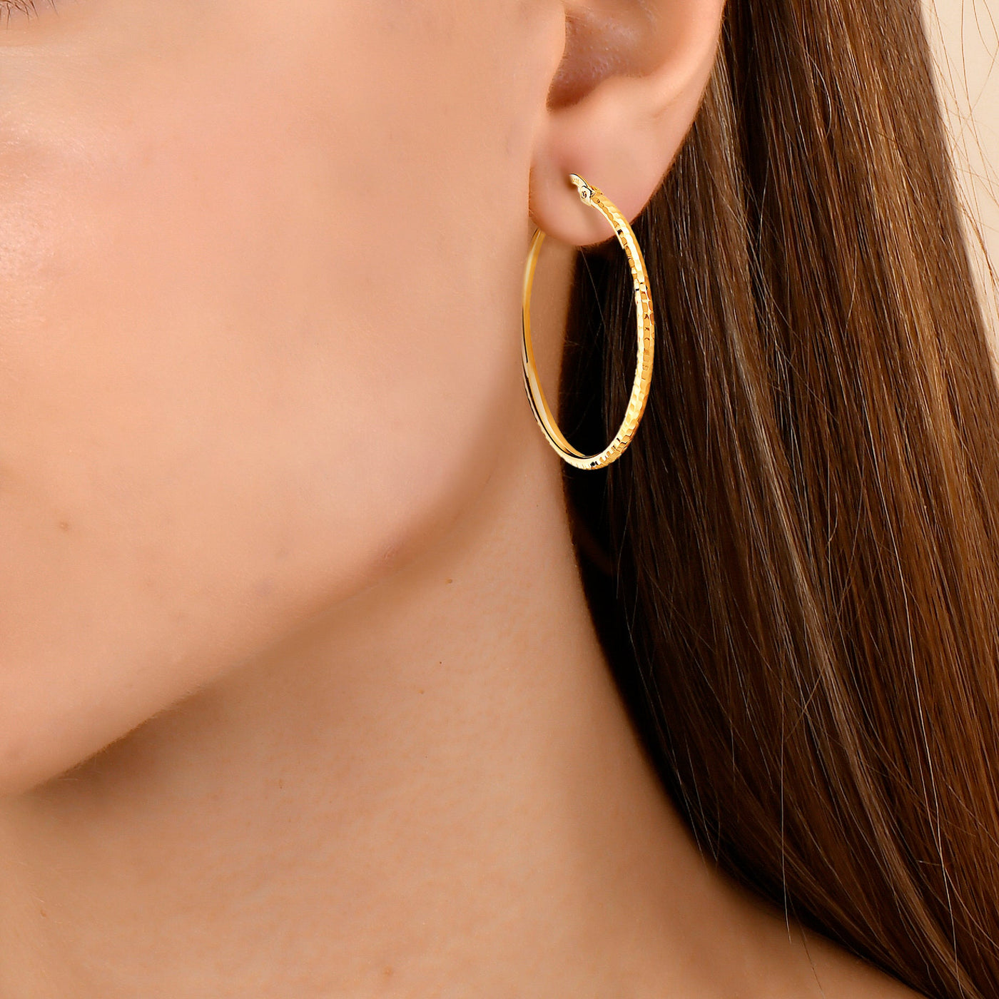 Bold Hammered Hoops