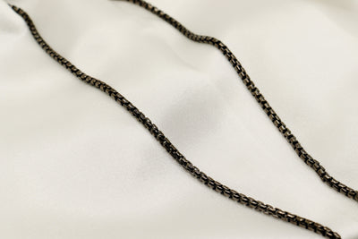 Sterling Silver Round Box Chain Necklace