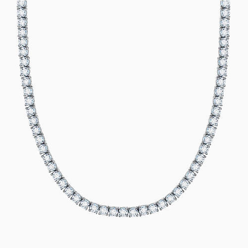 Silver Diamond Tennis Necklace