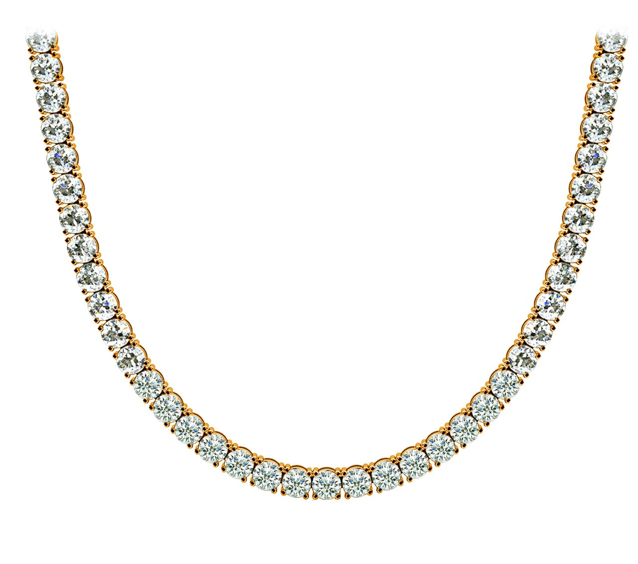 Silver Diamond Tennis Necklace