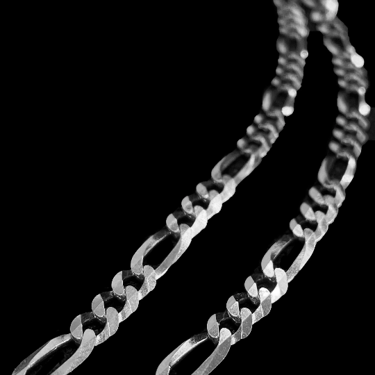 Sterling Silver 4MM Figaro Chain Necklace